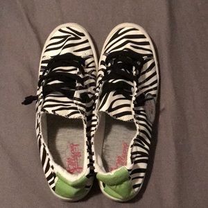 Woman’s  Zebra Print Jellypop Canvas Sneakers